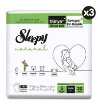 Sleepy Natural 5 Numara Bantlı Bebek Bezi 60'lı