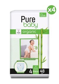 Pure Baby Organik 4 Numara Organik Külot Bebek Bezi 192'li