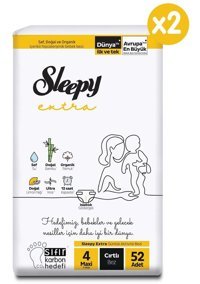 Sleepy Extra 4 Numara Bantlı Bebek Bezi 104'lü