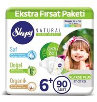 Sleepy Natural 6 Numara Bantlı Bebek Bezi 90'lı