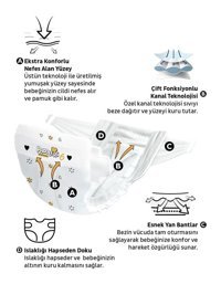 Paddlers Protection 6 Numara Bantlı Bebek Bezi 2x64'lü