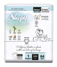 Sleepy Bio Natural 1 Numara Bantlı Bebek Bezi 64'lü