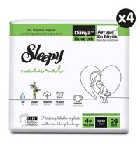 Sleepy Natural 4 Numara Bantlı Bebek Bezi 104'lü