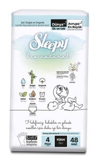 Sleepy Bio Natural 4 Numara Külot Bebek Bezi 48'li