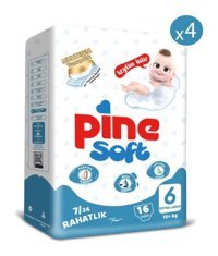 Pine Soft 6 Numara Bantlı Bebek Bezi 64'lü