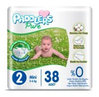 Paddlers Pure 2 Numara Bantlı Bebek Bezi 38'li