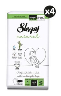 Sleepy Natural 1 Numara Bantlı Bebek Bezi 168'li