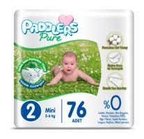Paddlers Pure 2 Numara Bantlı Bebek Bezi 76'lı