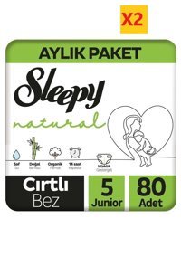 Sleepy Natural 5 Numara Bantlı Bebek Bezi 2x80'li