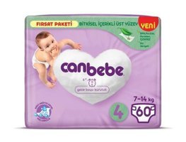 Canbebe 4 Numara Bantlı Bebek Bezi 240'lı