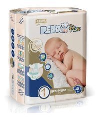 Pedo 1 Numara Bantlı Bebek Bezi 9x40'lı