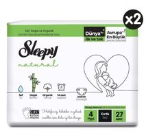 Sleepy Natural 4 Numara Bantlı Bebek Bezi 54'lü