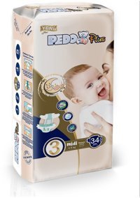 Pedo 3 Numara Bantlı Bebek Bezi 6x34'lü