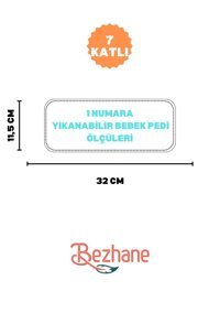 Bezhane 1 Numara Yıkanabilir Cırtlı Bebek Bezi 1'li