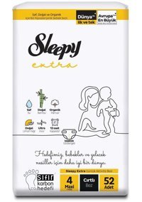 Sleepy Extra 4 Numara Bantlı Bebek Bezi 52'li