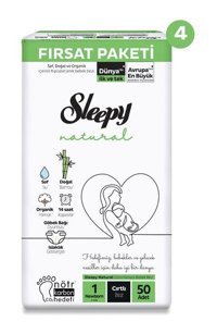 Sleepy Natural 1 Numara Bantlı Bebek Bezi 200'lü
