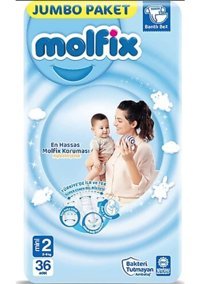 Molfix 2 Numara Bantlı Bebek Bezi 36'lı