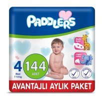 Paddlers 4 Numara Bantlı Bebek Bezi 144'lü