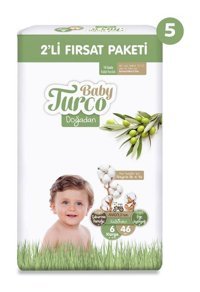 Baby Turco Doğadan 6 Numara Bantlı Bebek Bezi 230'lu
