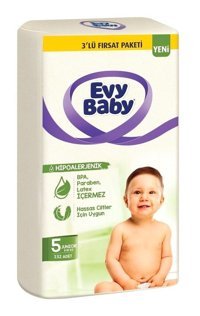 Evy Baby 5 Numara Bantlı Bebek Bezi 132'li