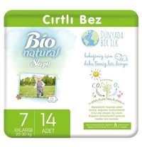 Sleepy Bio Natural 7 Numara Bantlı Bebek Bezi 14'lü