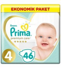 Prima Premium Care 4 Numara Bantlı Bebek Bezi 2x46'lı
