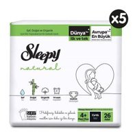 Sleepy Natural 4 Numara Bantlı Bebek Bezi 130'lu