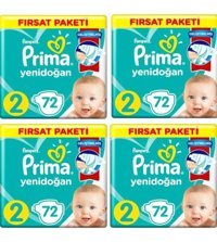 Prima Pampers 2 Numara Bantlı Bebek Bezi 4x72'li