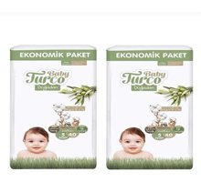 Baby Turco 5 Numara Bantlı Bebek Bezi 2x40'lı