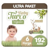 Baby Turco Doğadan 6 Numara Bantlı Bebek Bezi 192'li