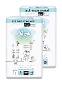 Sleepy Bio Natural 6 Numara Bantlı Bebek Bezi 92'li
