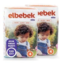 Elbebek Elite 4 Numara Bantlı Bebek Bezi 120'li