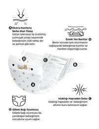 Paddlers Protection 1 Numara Bantlı Bebek Bezi 2x128'li
