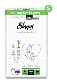 Sleepy Natural 6 Numara Bantlı Bebek Bezi 230'lu