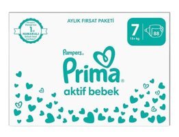 Prima 7 Numara Bantlı Bebek Bezi 88'li