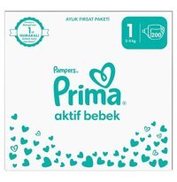 Prima 1 Numara Bantlı Bebek Bezi 200'lü