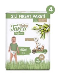 Baby Turco Doğadan 4 Numara Külot Bebek Bezi 328'li