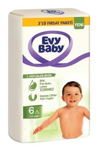 Evy Baby 6 Numara Bantlı Bebek Bezi 112'li