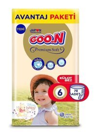 Goon Premium Soft 6 Numara Külot Bebek Bezi 78'li