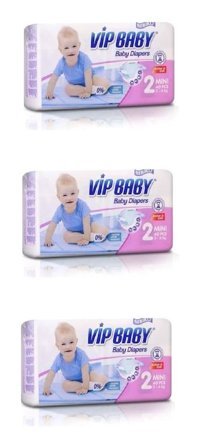 Bebiko Vip Baby 2 Numara Bantlı Bebek Bezi 3x40'lı