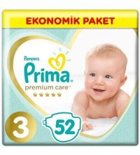 Prima Premium Care 3 Numara Bantlı Bebek Bezi 3x52'li