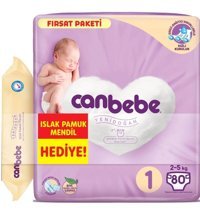 Canbebe 1 Numara Bantlı Bebek Bezi 400'lü
