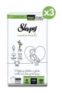 Sleepy Natural 4 Numara Bantlı Bebek Bezi 144'lü