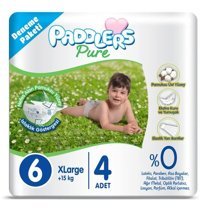 Paddlers Pure 6 Numara Bantlı Bebek Bezi 4'lü