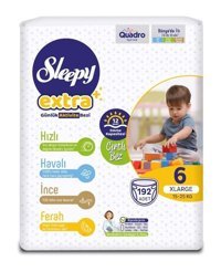 Sleepy Extra 6 Numara Bantlı Bebek Bezi 192'li