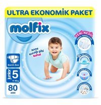Molfix 5 Numara Bantlı Bebek Bezi 80'li