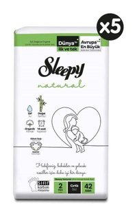 Sleepy Natural 2 Numara Bantlı Bebek Bezi 210'lu