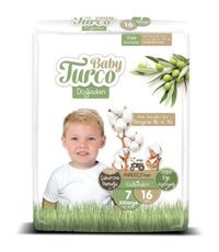 Baby Turco Doğadan 7 Numara Bantlı Bebek Bezi 16'lı