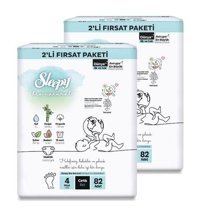 Sleepy Bio Natural 4 Numara Bantlı Bebek Bezi 164'lü