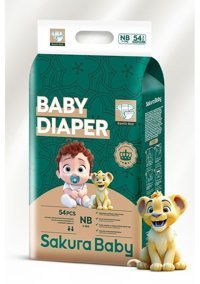 Sakura Baby 1 Numara Bantlı Bebek Bezi 54'lü